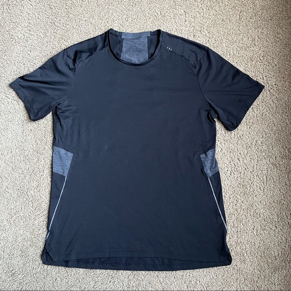 Lululemon Fast & Free Short Sleeve Sz M In Black / Obsidian - Picture 4 of 8